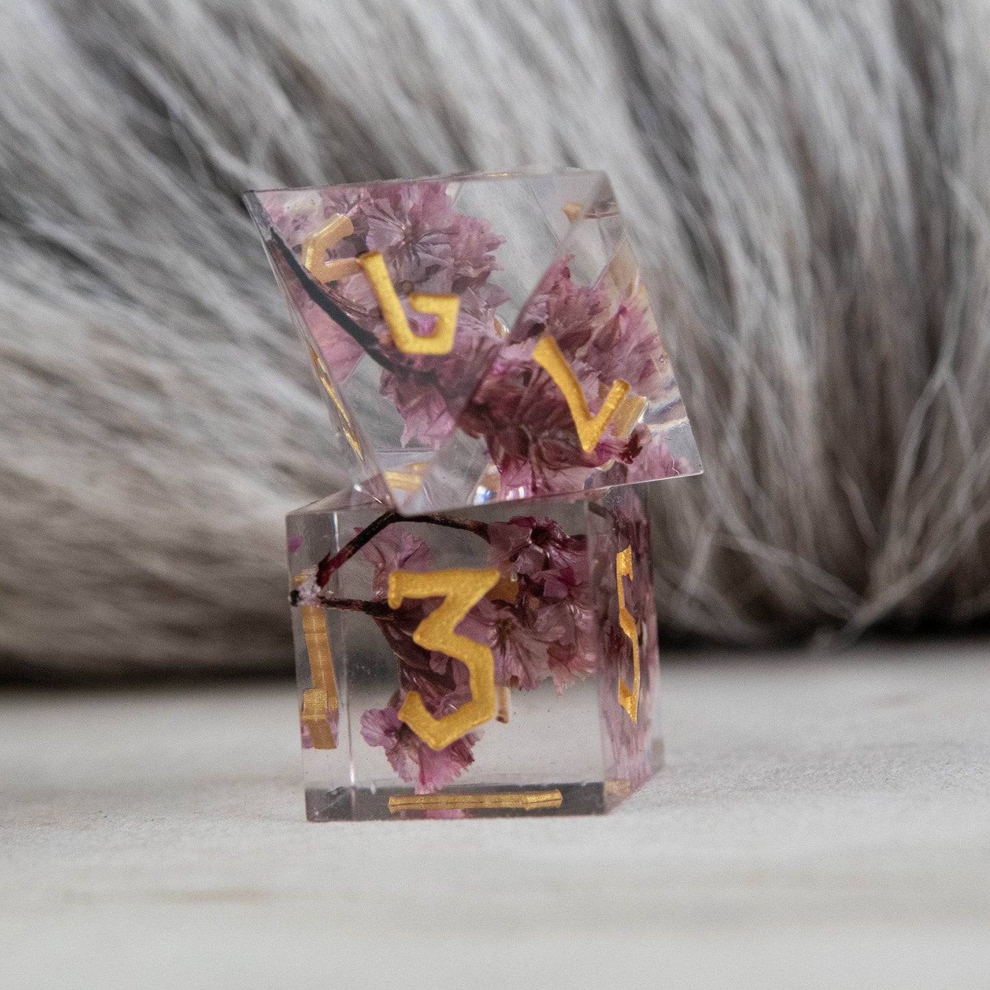 Wither and Bloom Sharp-Edged Resin Dice Set - 