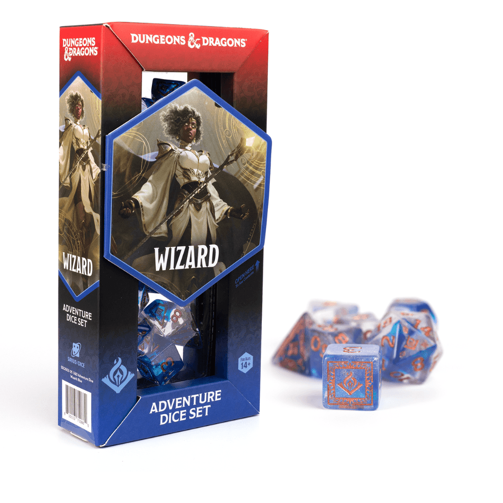 D&D Adventure Dice Set - Wizard Edition | Blue 16pc Collection - 