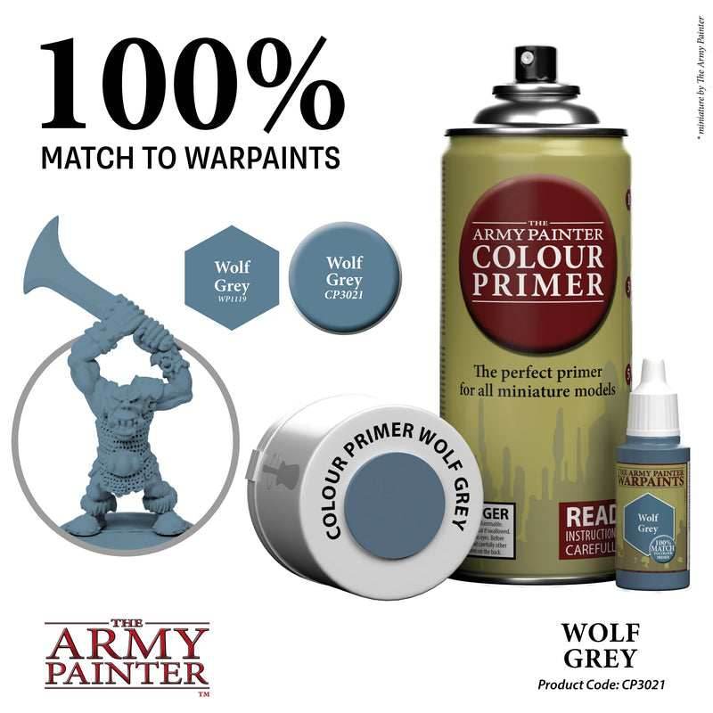 Army Painter Colour Primer: Wolf Grey - 