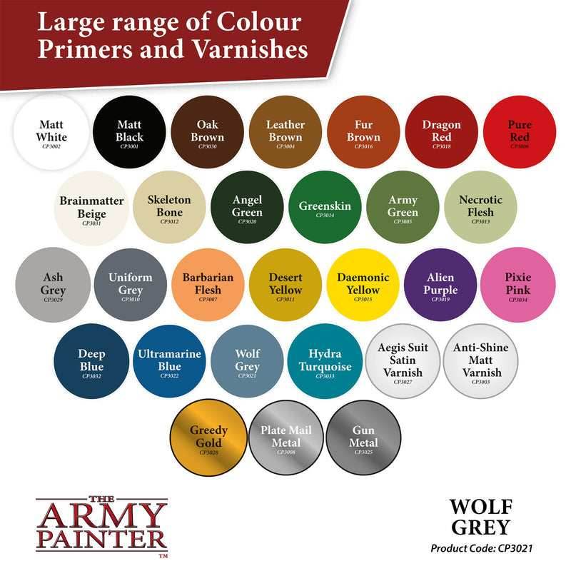 Army Painter Colour Primer: Wolf Grey - 