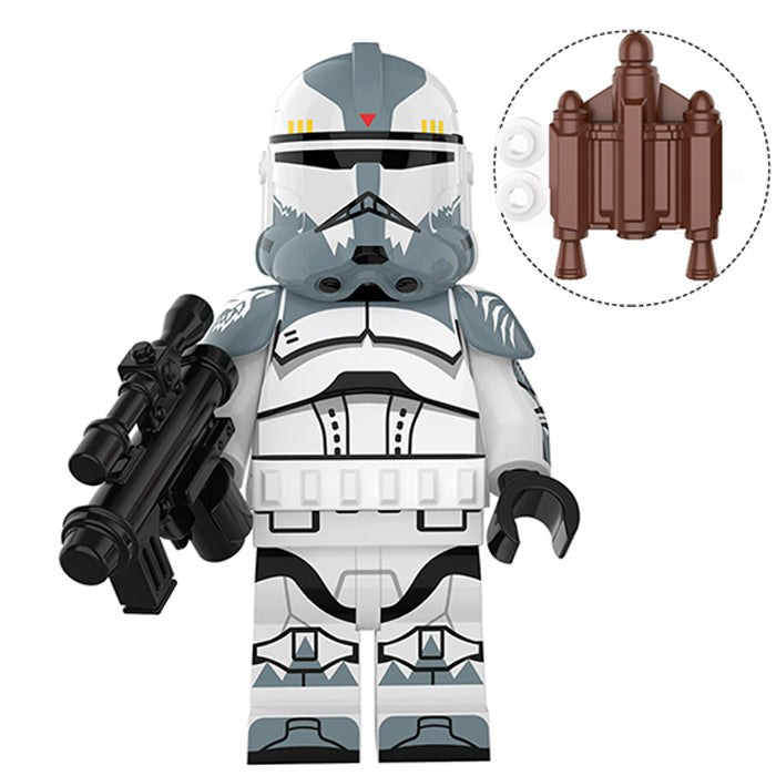 Commander Wolffe Clone trooper Lego Minifigures Custom Toys 3