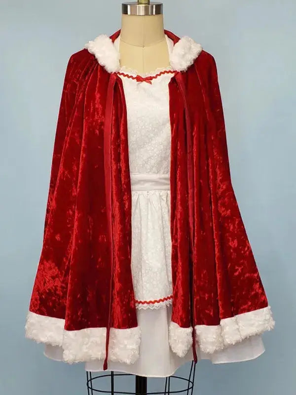 Women’s Red Velvet Cloak