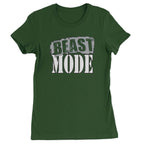 Beast Mode Training Gym Workout Womens T-shirt - Forest Green / Womens X-Small