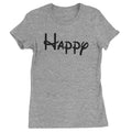 Happy - 7 Dwarfs Costume Womens T-shirt - Heather Grey / Womens X-Small