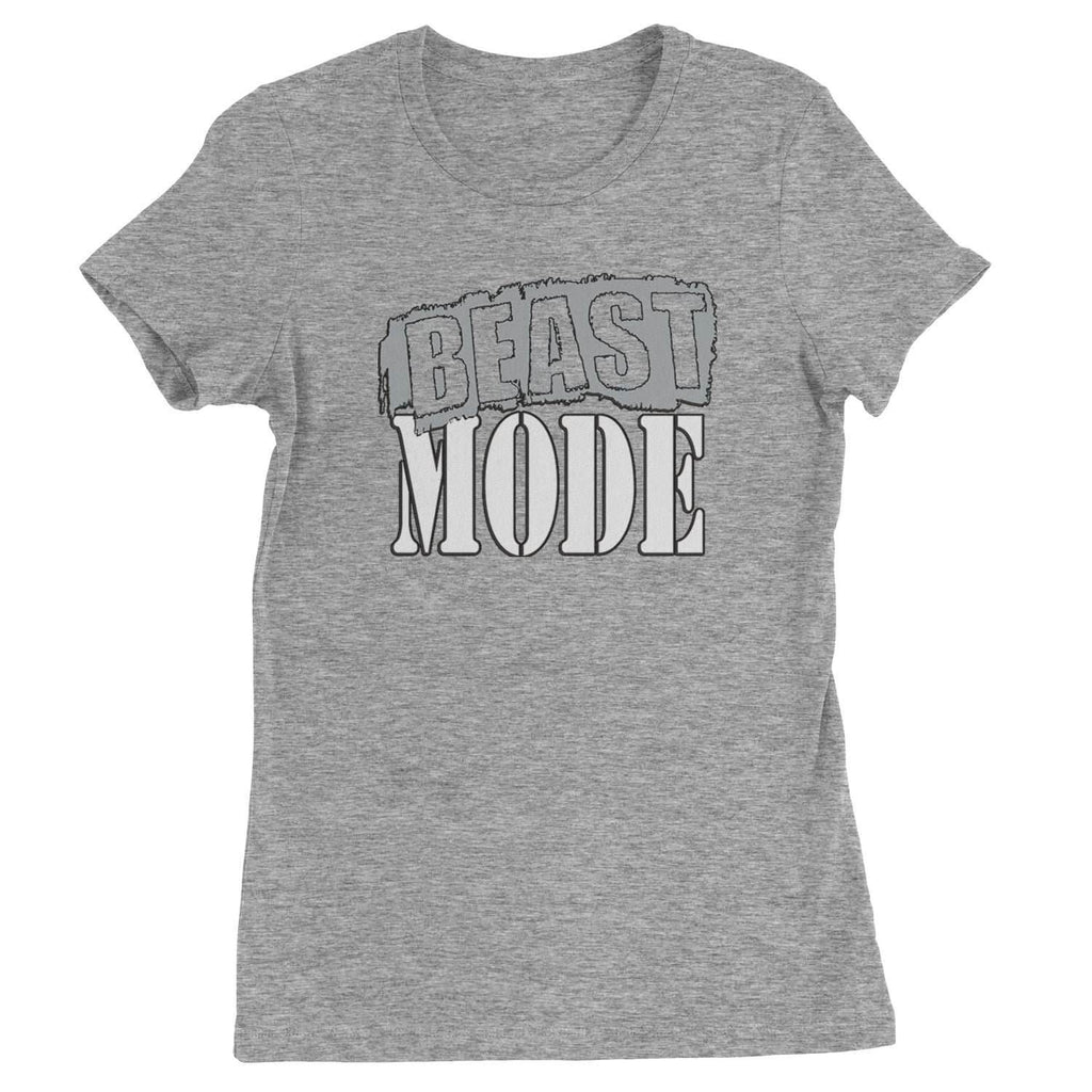 Beast Mode Training Gym Workout Womens T-shirt - Heather Grey / Womens X-Small