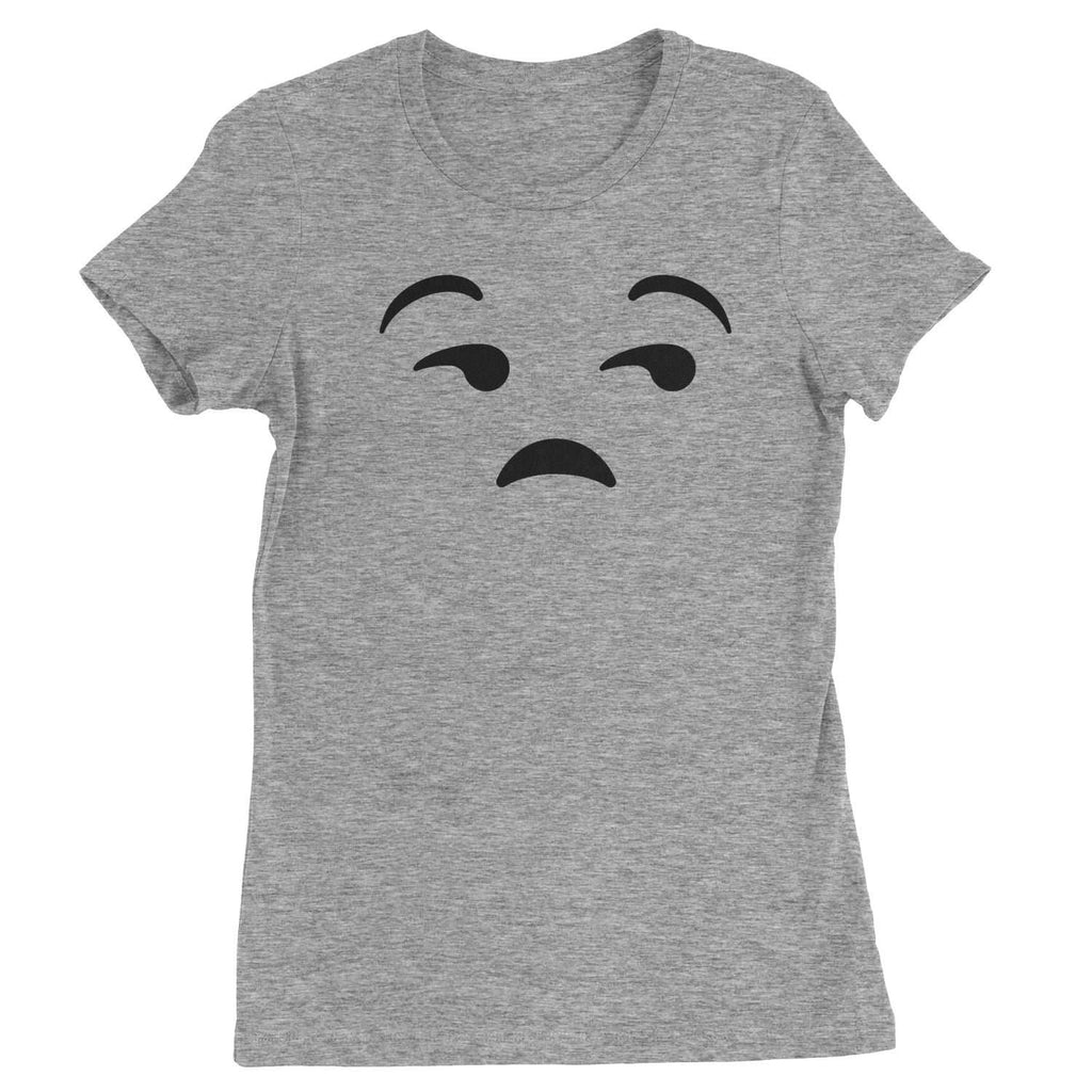Emoticon Whatever Smile Face Womens T-shirt - Heather Grey / Womens X-Small