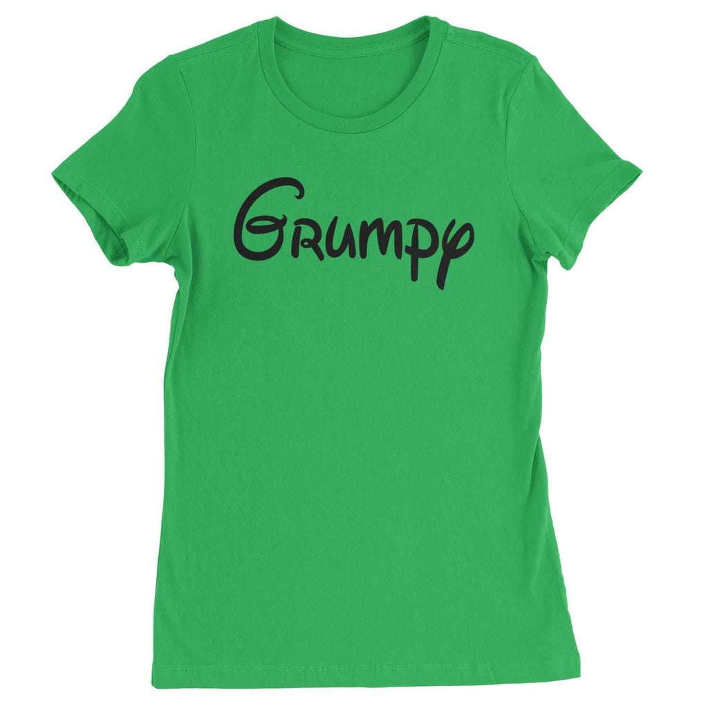 Grumpy - 7 Dwarfs Costume Womens T-shirt - Kelly Green / Womens X-Small