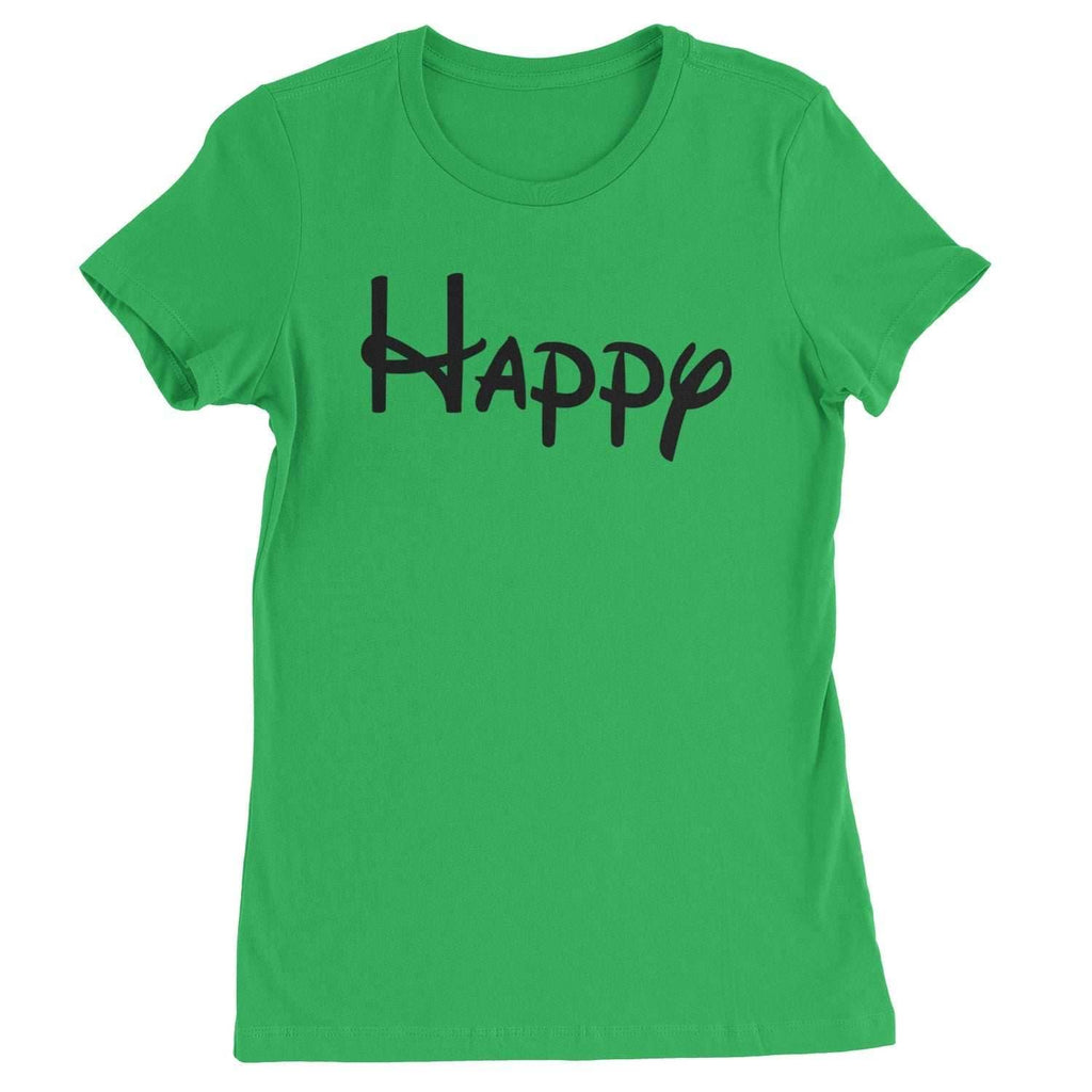 Happy - 7 Dwarfs Costume Womens T-shirt - Kelly Green / Womens X-Small