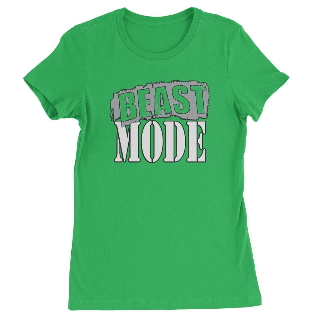 Beast Mode Training Gym Workout Womens T-shirt - Kelly Green / Womens X-Small
