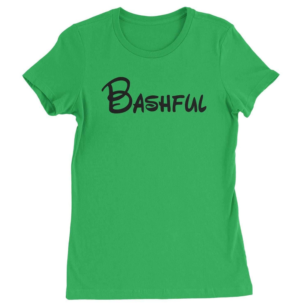 Bashful - 7 Dwarfs Costume Womens T-shirt - Kelly Green / Womens X-Small