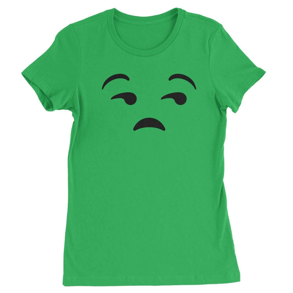 Emoticon Whatever Smile Face Womens T-shirt - Kelly Green / Womens X-Small