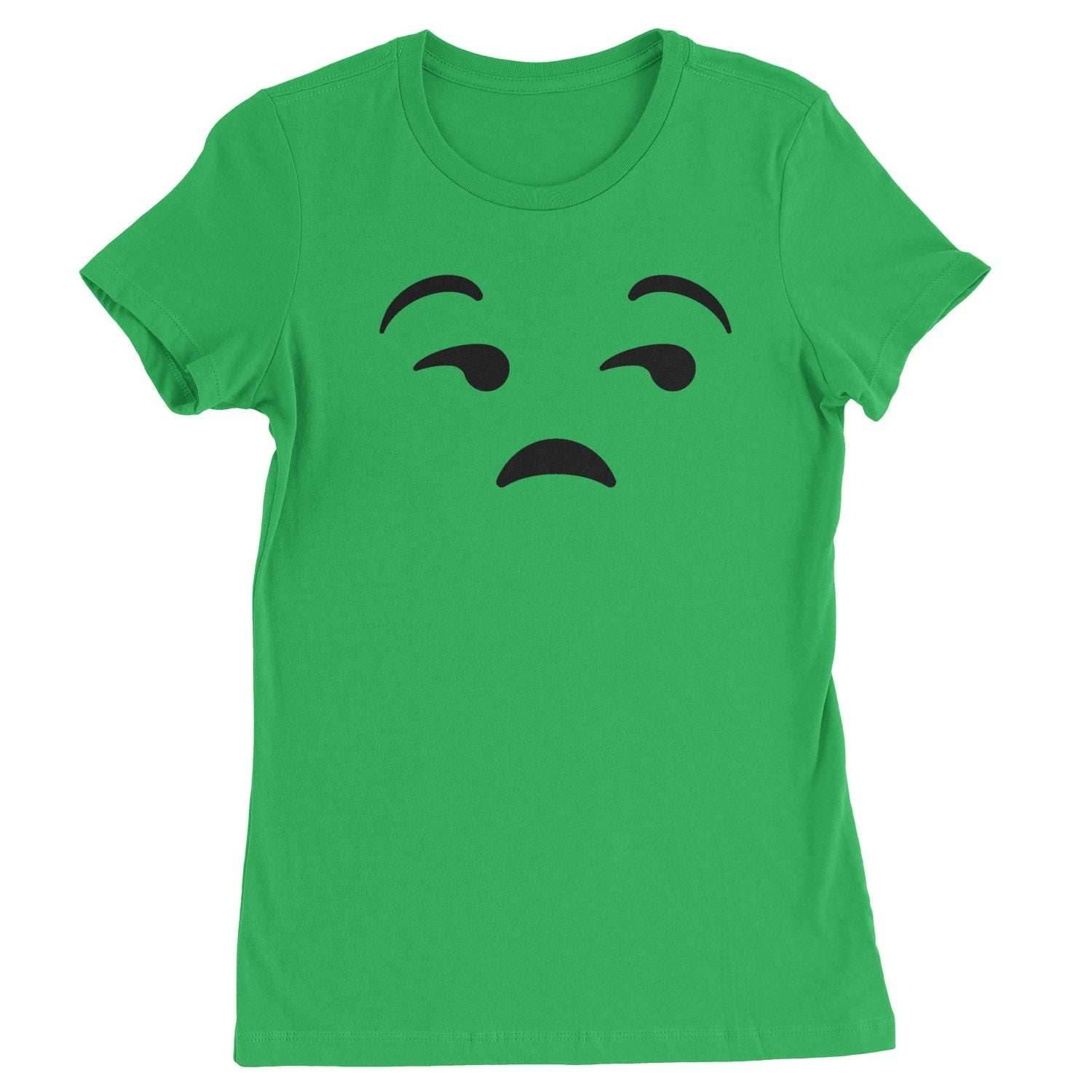 Emoticon Whatever Smile Face Womens T-shirt - Kelly Green / Womens X-Small