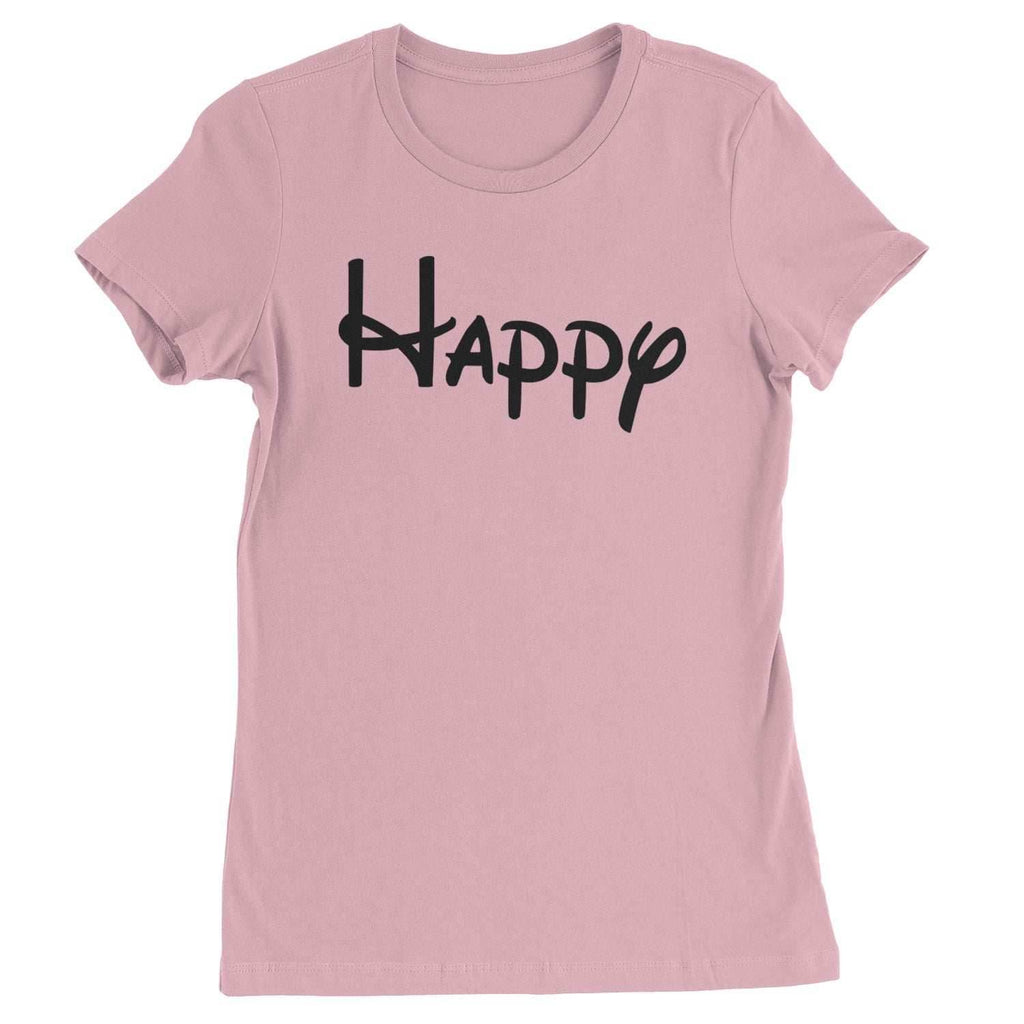 Happy - 7 Dwarfs Costume Womens T-shirt - Light Pink / Womens X-Small