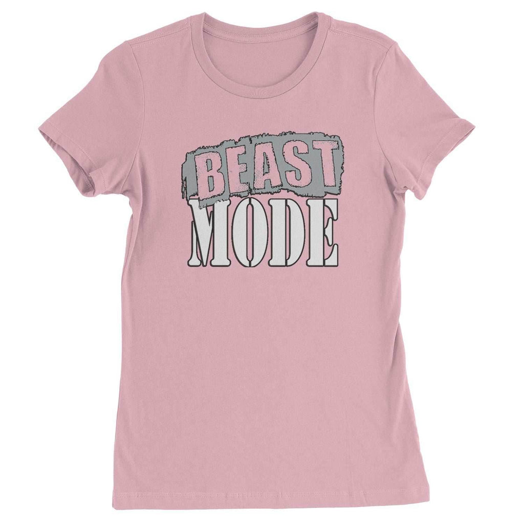 Beast Mode Training Gym Workout Womens T-shirt - Light Pink / Womens X-Small