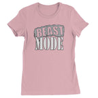 Beast Mode Training Gym Workout Womens T-shirt - Light Pink / Womens X-Small