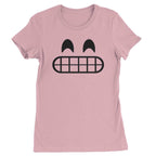 Emoticon Grinning Smile Face Womens T-shirt - Light Pink / Womens X-Small