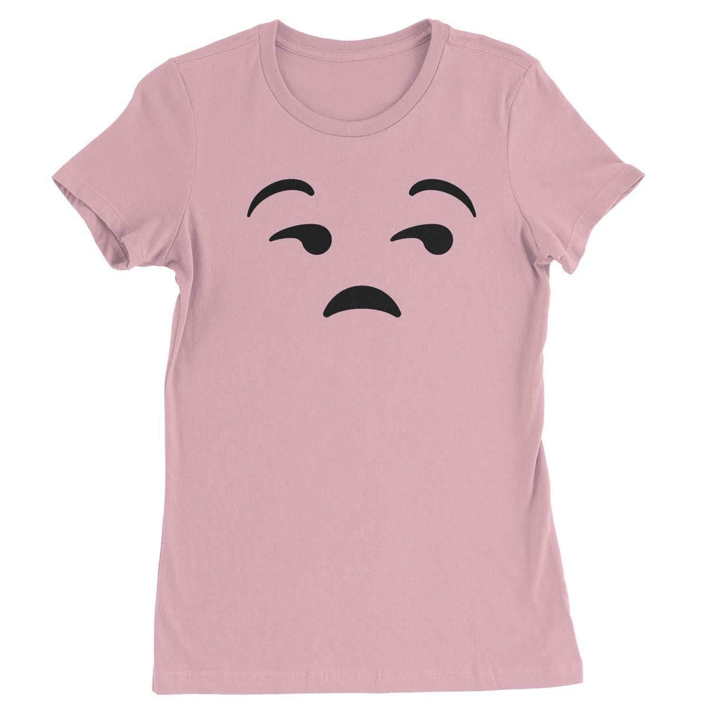 Emoticon Whatever Smile Face Womens T-shirt - Light Pink / Womens X-Small