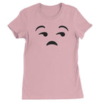 Emoticon Whatever Smile Face Womens T-shirt - Light Pink / Womens X-Small