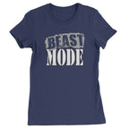 Beast Mode Training Gym Workout Womens T-shirt - Navy Blue / Womens X-Small
