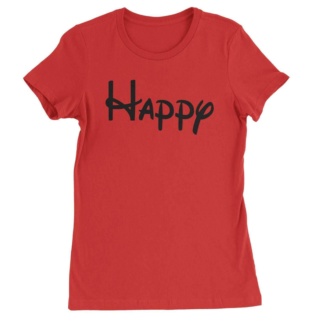 Happy - 7 Dwarfs Costume Womens T-shirt - Red / Womens X-Small