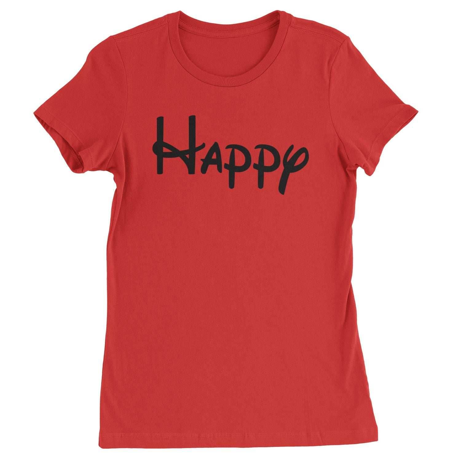 Happy - 7 Dwarfs Costume Womens T-shirt - Red / Womens X-Small