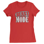 Beast Mode Training Gym Workout Womens T-shirt - Red / Womens X-Small