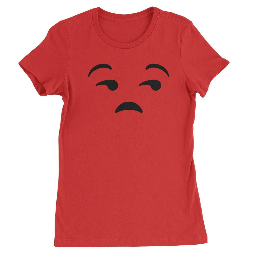 Emoticon Whatever Smile Face Womens T-shirt - Red / Womens X-Small