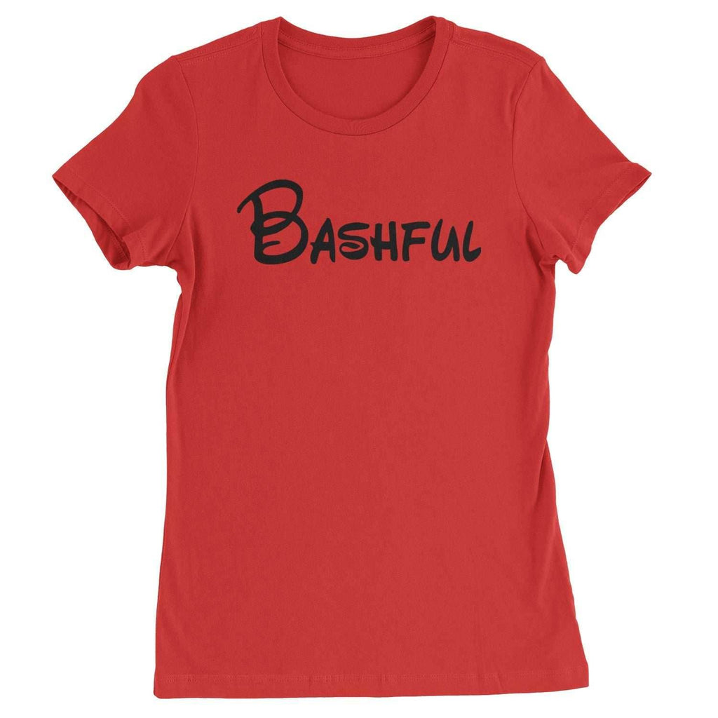 Bashful - 7 Dwarfs Costume Womens T-shirt - Red / Womens X-Small