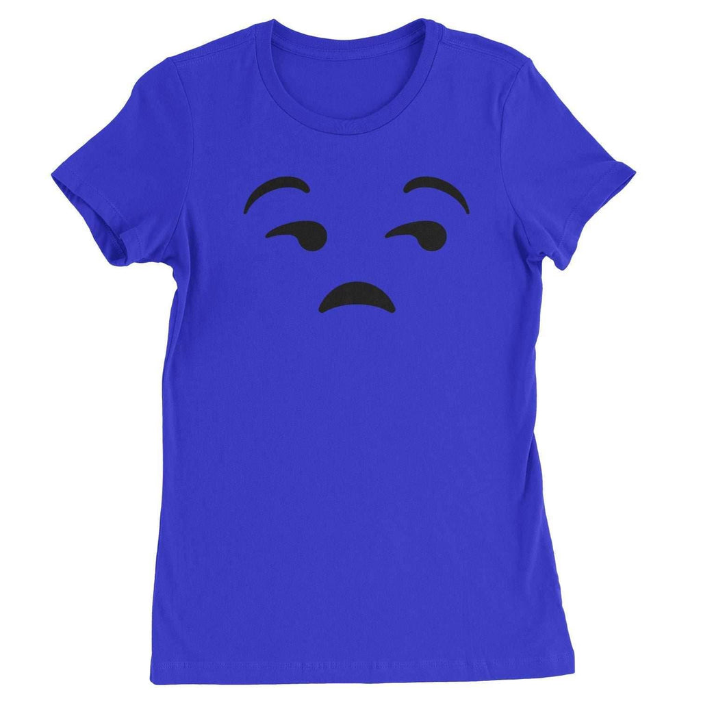 Emoticon Whatever Smile Face Womens T-shirt - Royal Blue / Womens X-Small