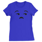 Emoticon Whatever Smile Face Womens T-shirt - Royal Blue / Womens X-Small