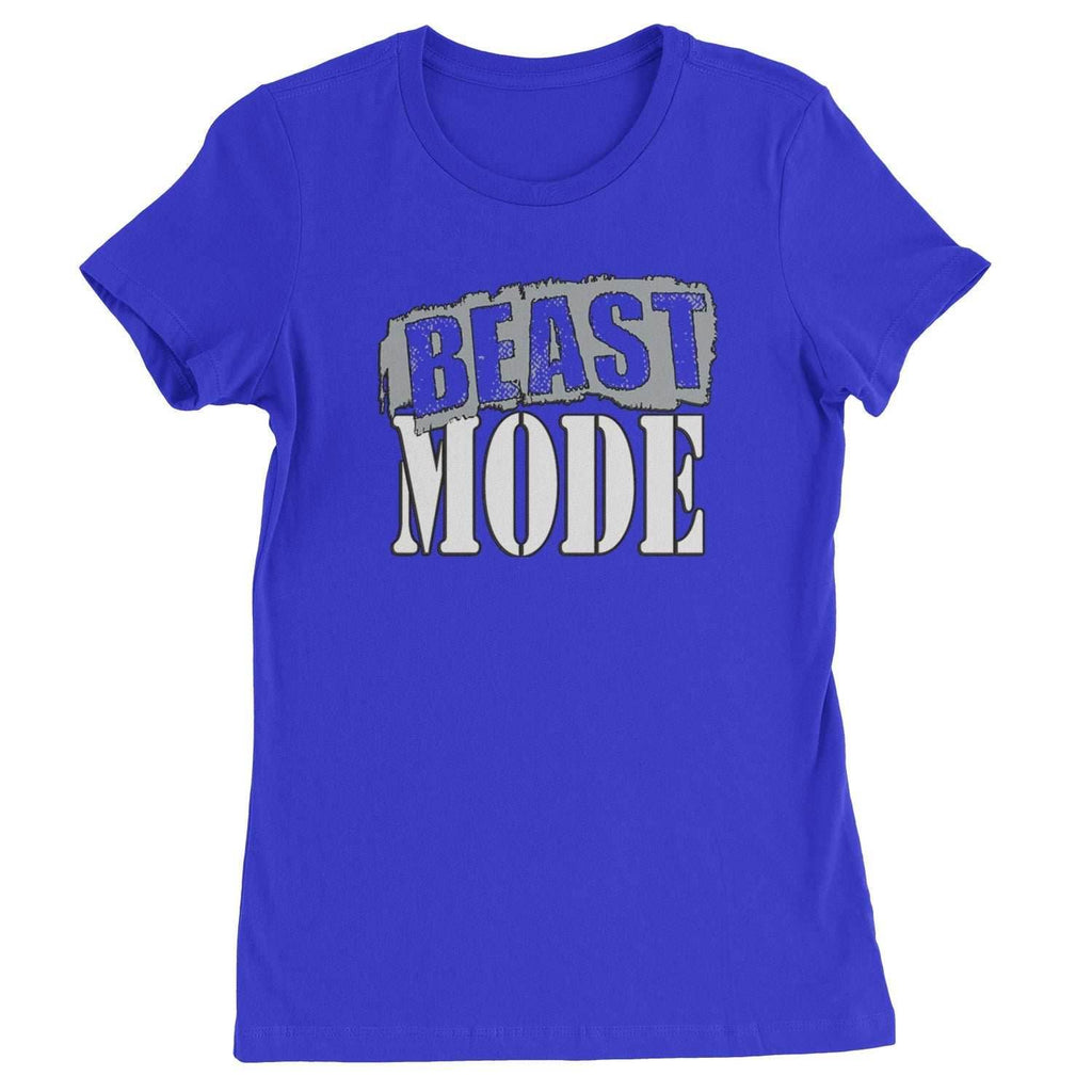 Beast Mode Training Gym Workout Womens T-shirt - Royal Blue / Womens X-Small