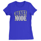 Beast Mode Training Gym Workout Womens T-shirt - Royal Blue / Womens X-Small