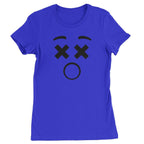 Emoticon XX Eyes Smile Face Womens T-shirt - Royal Blue / Womens X-Small
