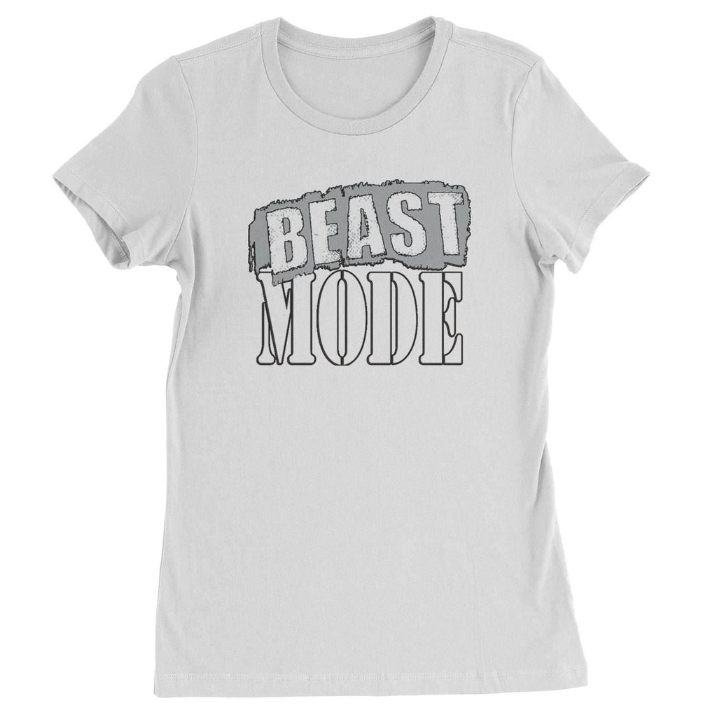 Beast Mode Training Gym Workout Womens T-shirt - White / Womens X-Small