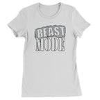 Beast Mode Training Gym Workout Womens T-shirt - White / Womens X-Small