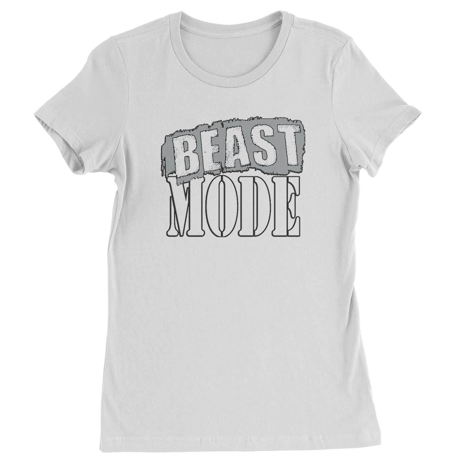 Beast Mode Training Gym Workout Womens T-shirt - White / Womens X-Small