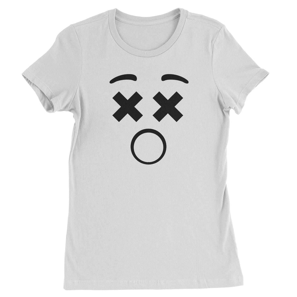 Emoticon XX Eyes Smile Face Womens T-shirt - White / Womens X-Small