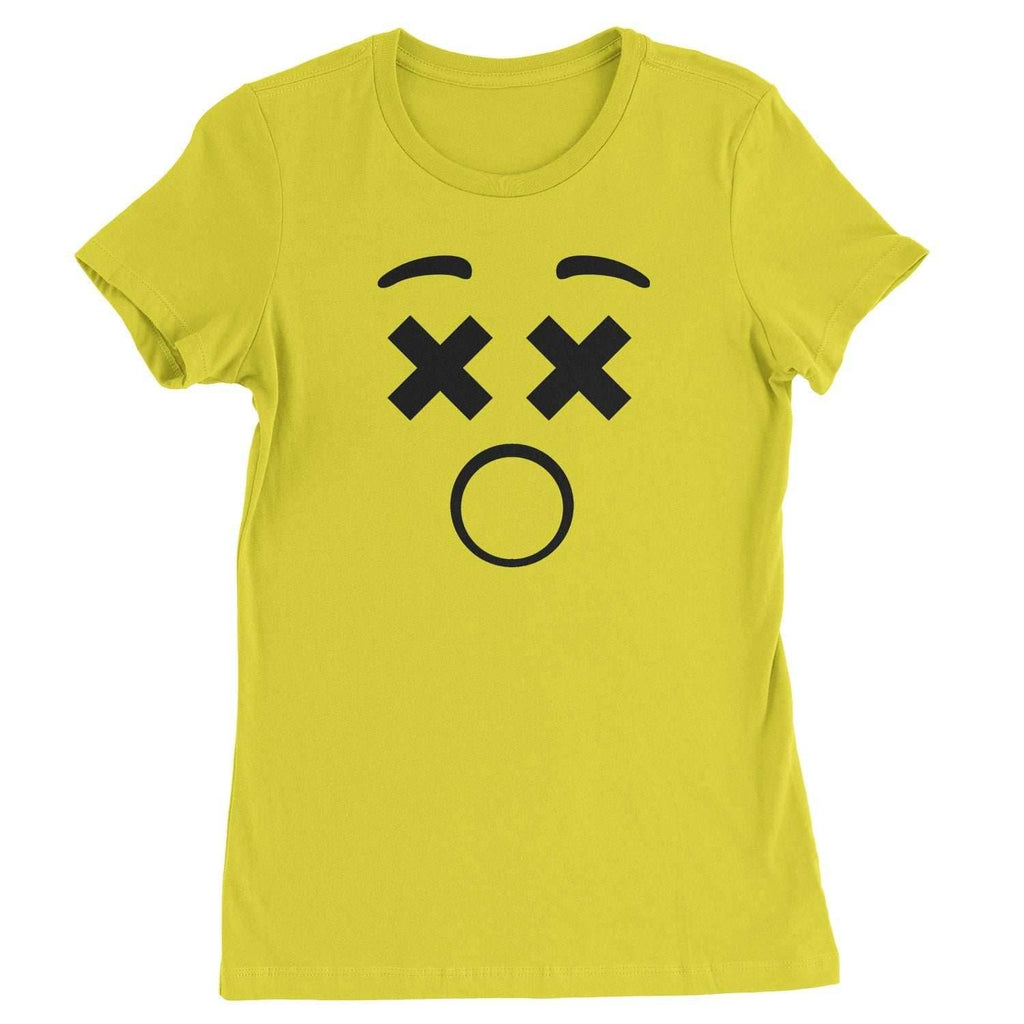 Emoticon XX Eyes Smile Face Womens T-shirt - Yellow / Womens X-Small