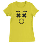 Emoticon XX Eyes Smile Face Womens T-shirt - Yellow / Womens X-Small