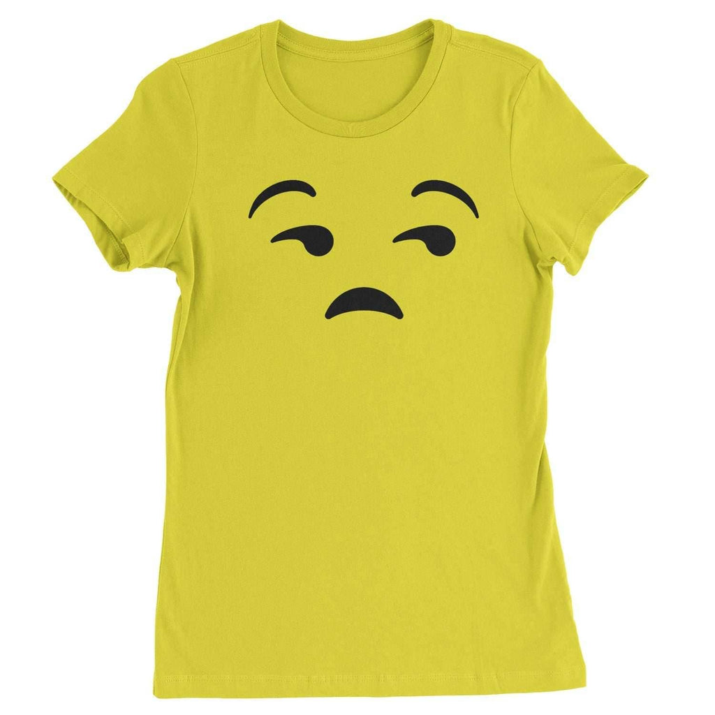 Emoticon Whatever Smile Face Womens T-shirt - Yellow / Womens X-Small