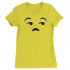 Emoticon Whatever Smile Face Womens T-shirt - Yellow / Womens X-Small