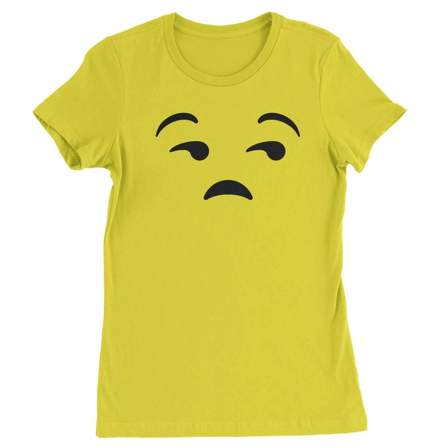 Emoticon Whatever Smile Face Womens T-shirt - Yellow / Womens X-Small