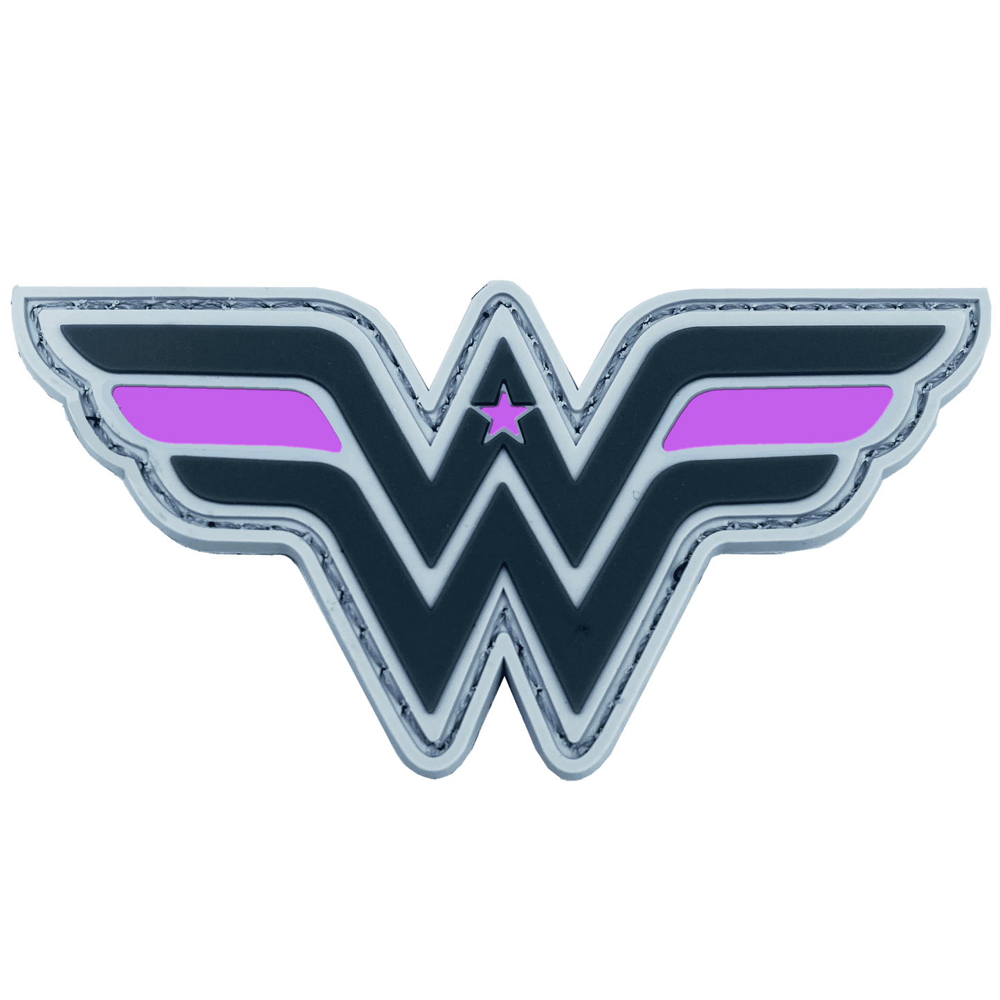 DL4-08 Woman inspired Women in Law Enforcement Thin Pink Line Patch hook and loop back PVC Breast Cancer Awareness Cancer Awareness - 