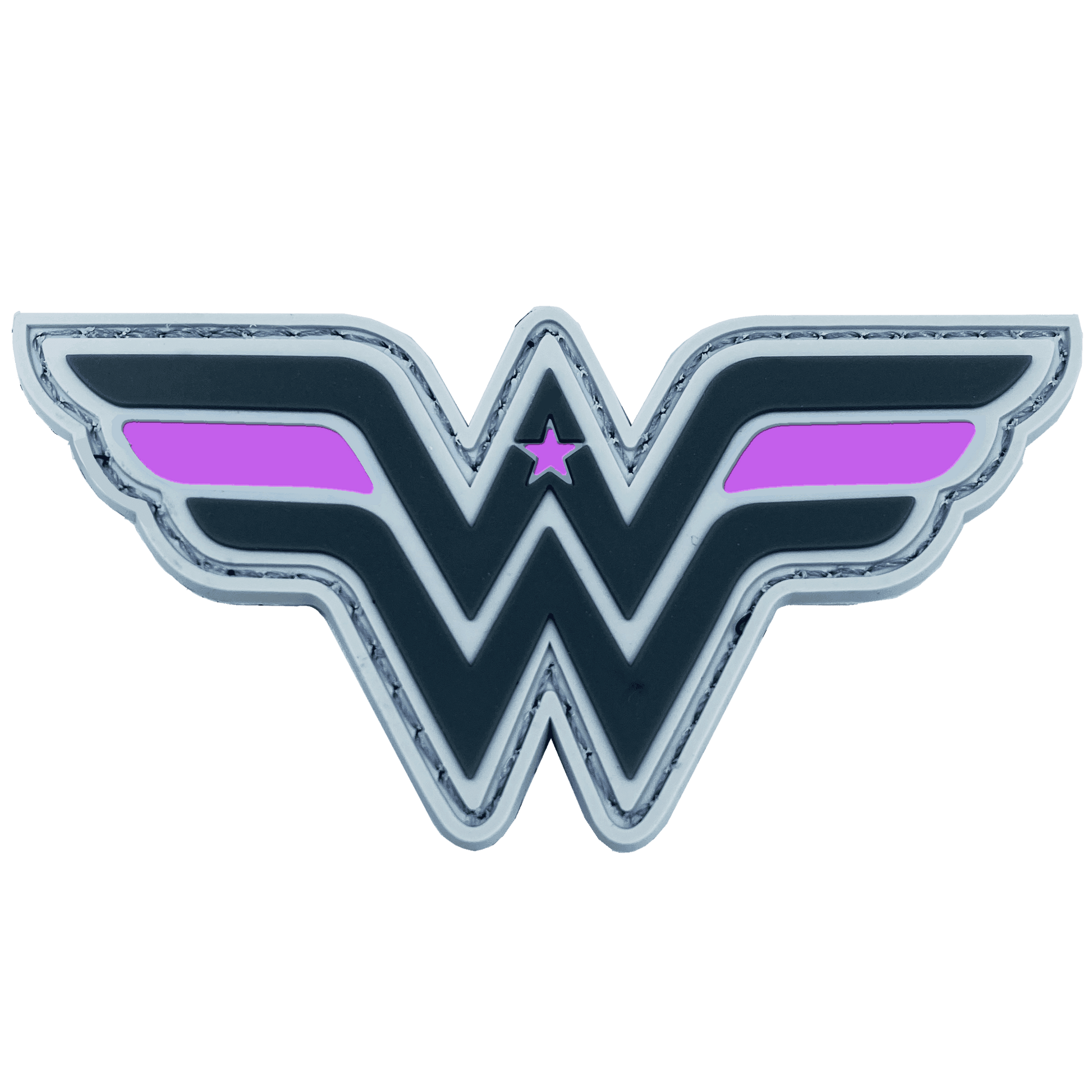 DL4-08 Woman inspired Women in Law Enforcement Thin Pink Line Patch hook and loop back PVC Breast Cancer Awareness Cancer Awareness - 