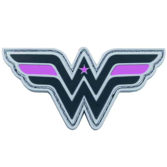 DL4-08 Woman inspired Women in Law Enforcement Thin Pink Line Patch hook and loop back PVC Breast Cancer Awareness Cancer Awareness - 