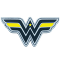 DL4-09 Wonder Woman inspired Women in Law Enforcement Thin Gold Line 911 Emergency Dispatcher Patch hook and loop back PVC yellow - 