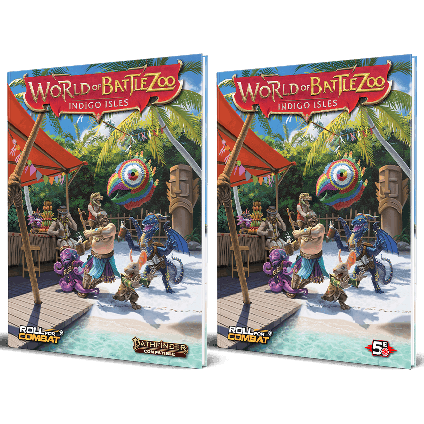 World of Battlezoo: Indigo Isles Hardcover & PDF - D&D 5E and Pathfinder 2e / Hardcover & PDF