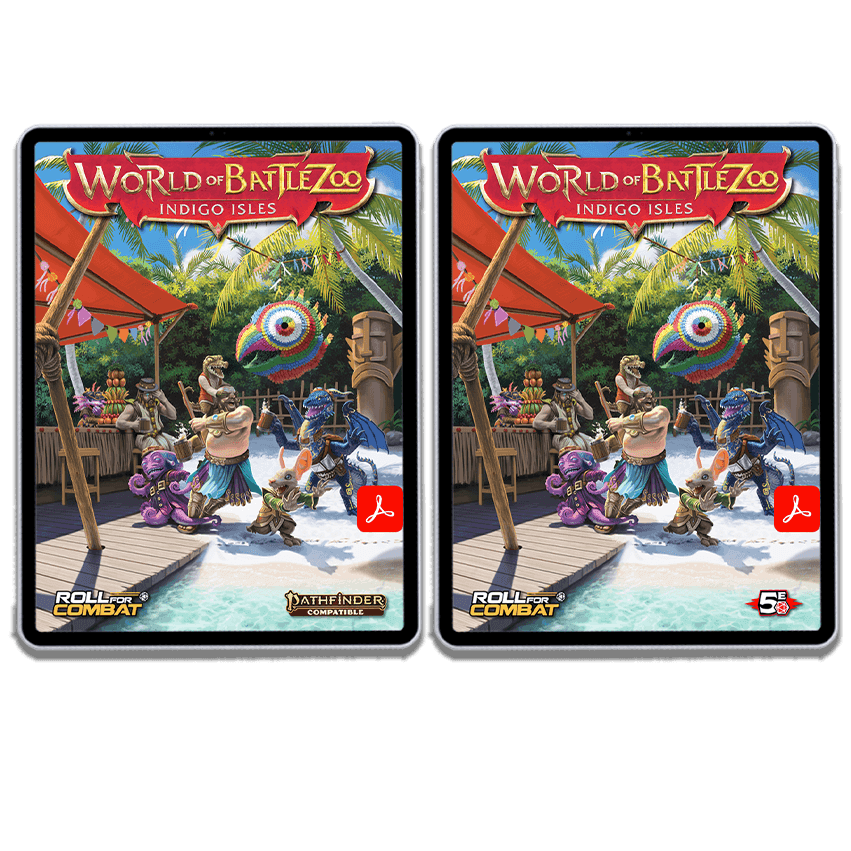 World of Battlezoo: Indigo Isles PDF - D&D 5E and Pathfinder 2e