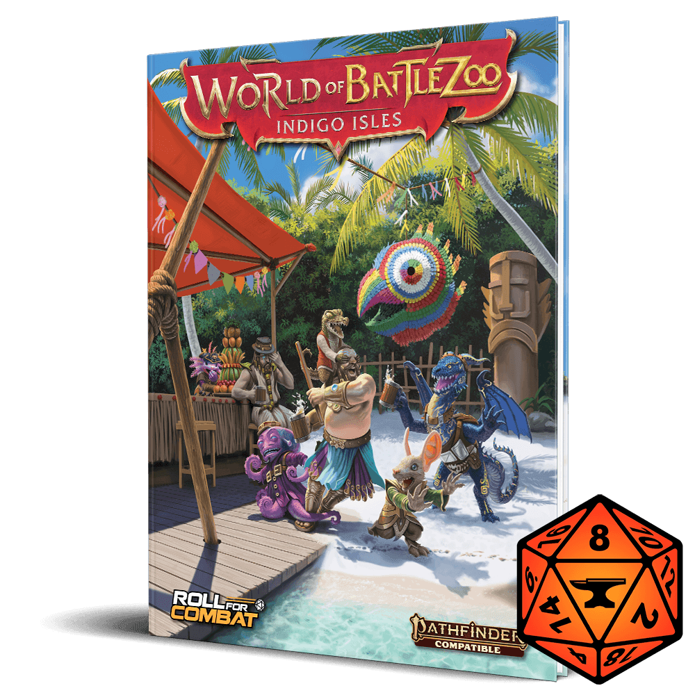 World of Battlezoo: Indigo Isles Hardcover & PDF - Pathfinder 2nd Edition / Hardcover & PDF & Foundry VTT Module