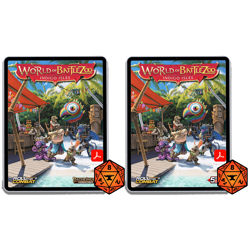 World of Battlezoo: Indigo Isles for Foundry VTT - D&D 5E and Pathfinder 2e / Foundry VTT Module & PDF